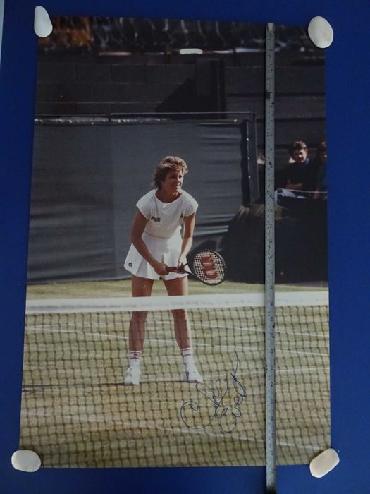 Poster assinado Ténis tenista Chris Evert