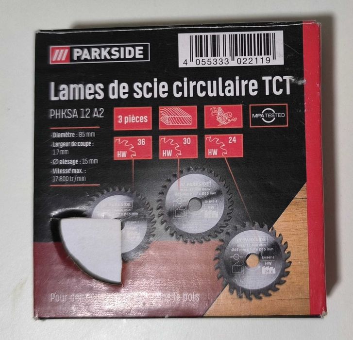 Диск пильний швидкісний 85 160 210мм Parkside Німеччина