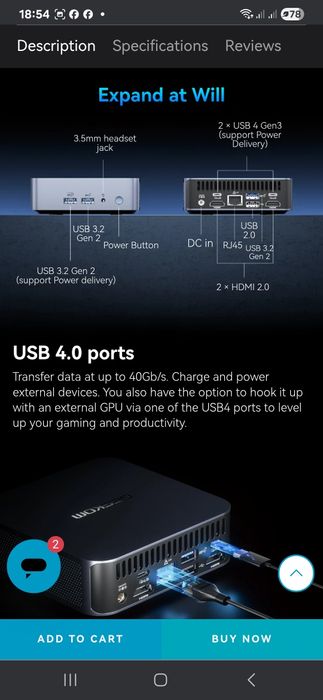 Geekom GT12 PRO mini PC CPU Intel i9 DDR4 32GB SSD M.2 2TB пк компютер