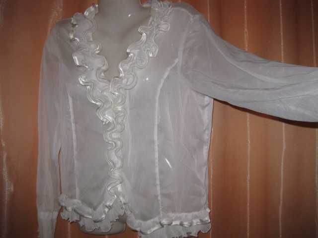 шикарна прозора сексі блузка пеньюар нарядна легка великий розмір 12UK