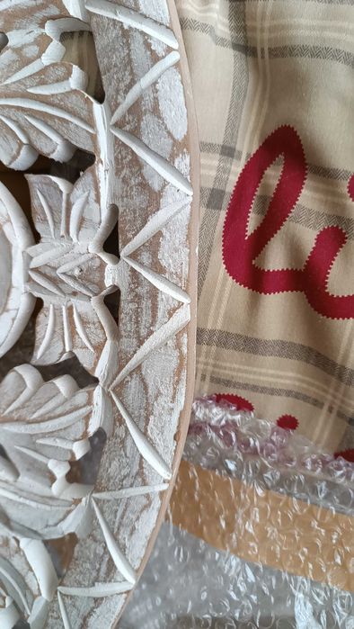 Mandala de madeira para parede 80 cm