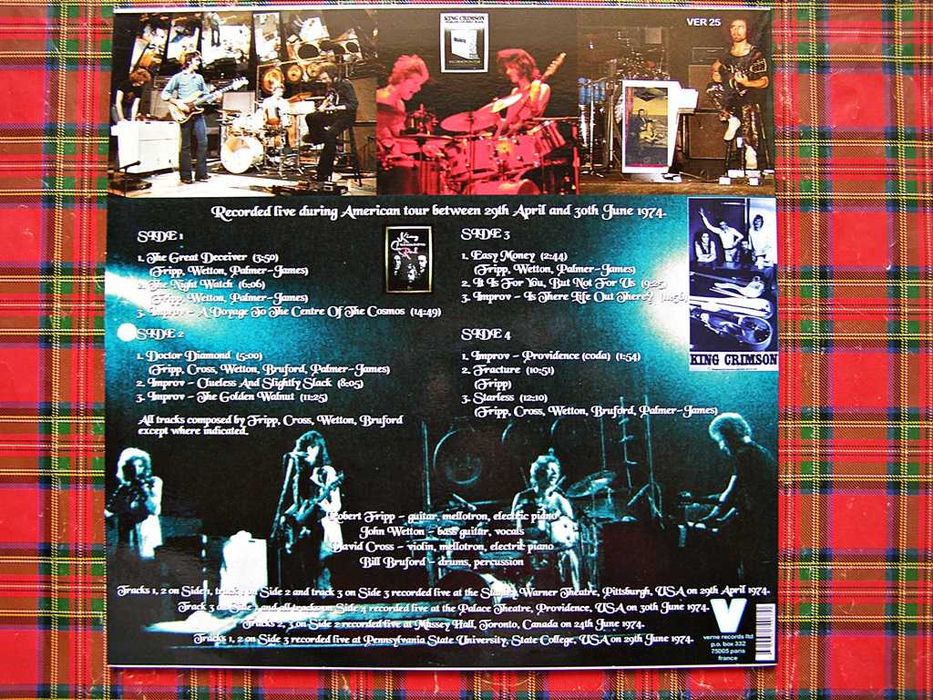 King Crimson - American Tour 1974 / 2 LP / Mint ! Nigdy Nieodtwarzana