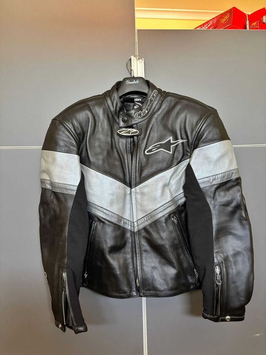 Casaco de Couro Alpinestars Original - Tamanho EUR 50 (M/L) - Com Proteções - Como Nova