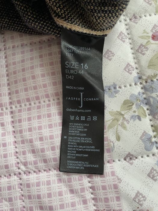 Granatowy sweter bluza z rozcięciami 2XL 44 jasper conran premium