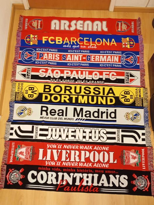 Cachecol - varios clubes de futebol internacionais novos, pede o teu!