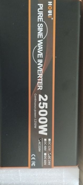 HOULI Power invertor 24/220 з чистою синосоїдою на 1250вт пік 2500вт
