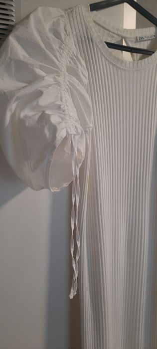 Vestido de malha branco nuvem
