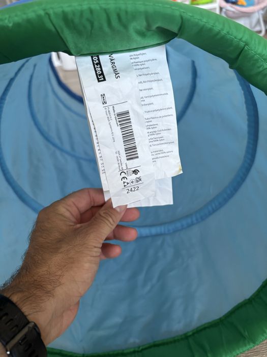 Dvargmas tunel de brincar azul/verde Ikea