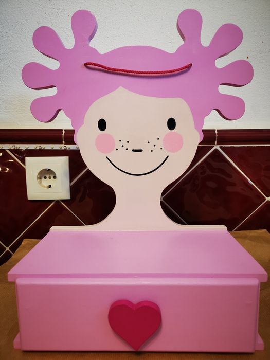 Boneca para guardar jóias, fios etc