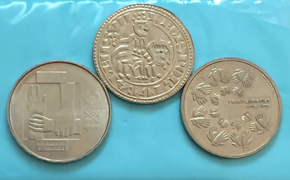 3 moedas de 1,5 EURO: 2008, 2009 e 2010 - não circuladas