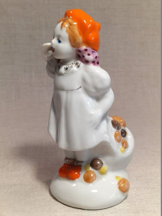 Ау девочка заблудилась КРАСНАЯ ШАПОЧКА Барановка статуэтка фарфор СССР