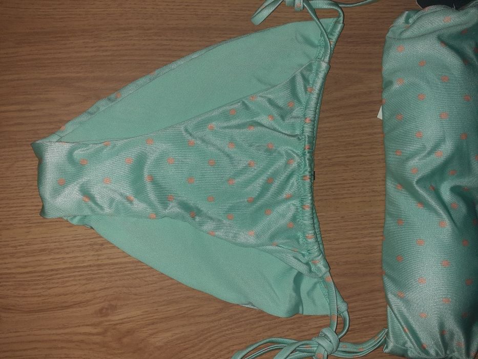 NOVO! Biquíni verde água com bolinhas da Tezenis. Tamanho S