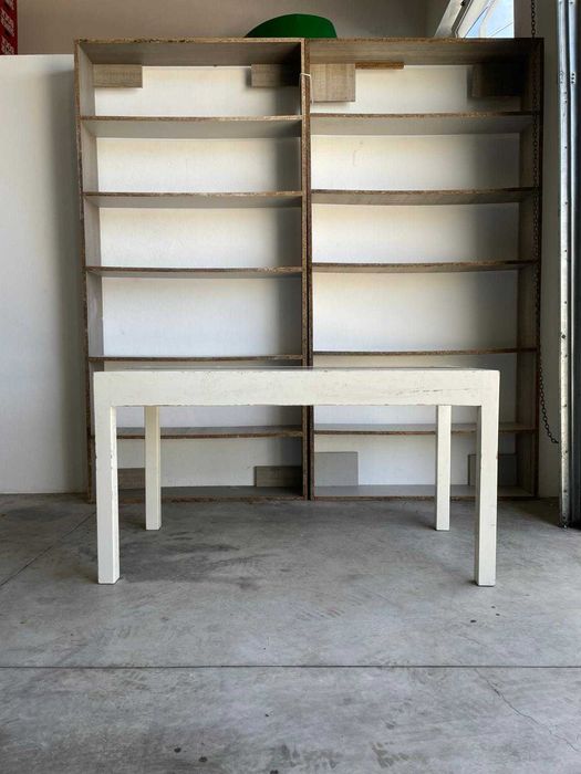 Mesa retangular branca