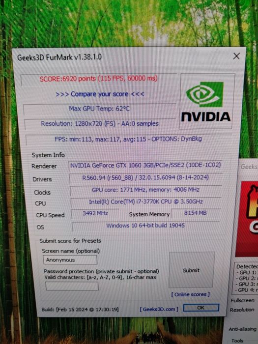 Ігровий компютер (Intel i7-3770K/8gb ddr3/ssd256+hdd500/gtx1060)