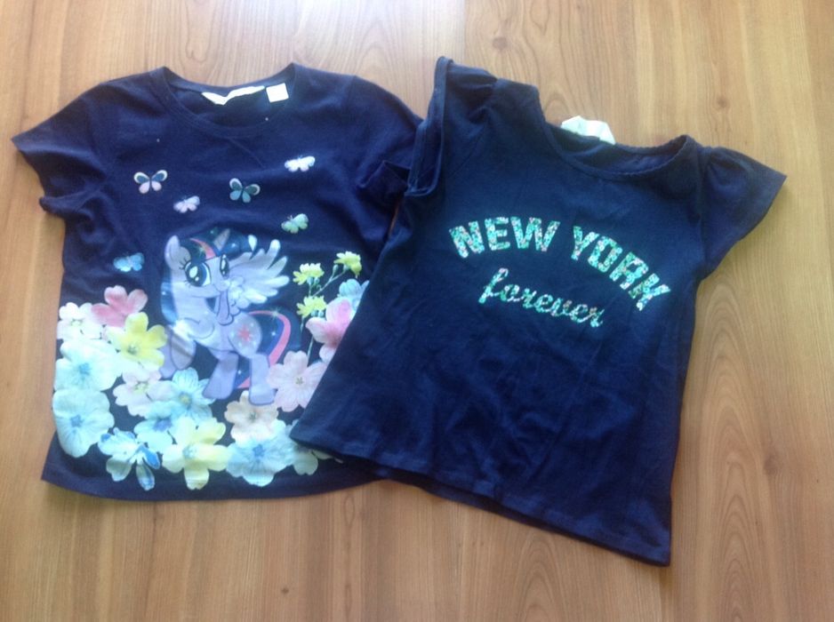 Bluzki kucyk pony h&m 122/128 , new york 134/140 nowe