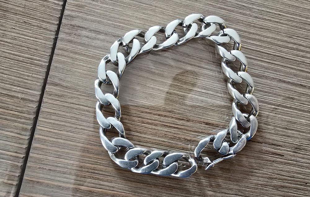 Bransoletka męska srebro próby 925