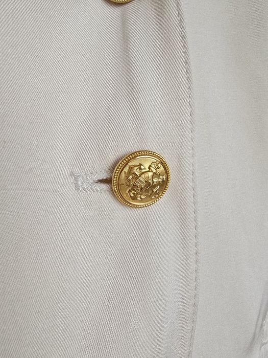 Marynarka jedwabna vintage r.36 premium elegancka przedłużana kremowa