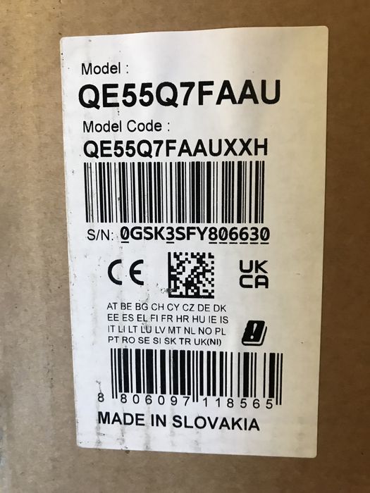 55ʼʼSAMSUNG QLED Q7F 4K Смарт Т2 гарантія 12 міс