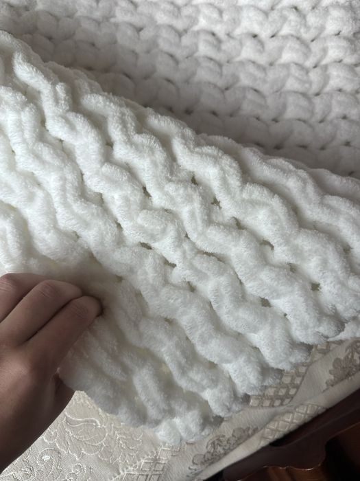 Плед дитячий голубого та білого кольору