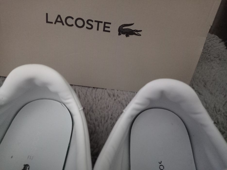 Buty Lacoste Chaymon rozmiar 43 białe złote skóra Nowe super skórzane