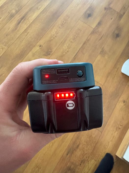 Power bank adapter na baterie makita 14v18v USB c usb. Zawieszka paska