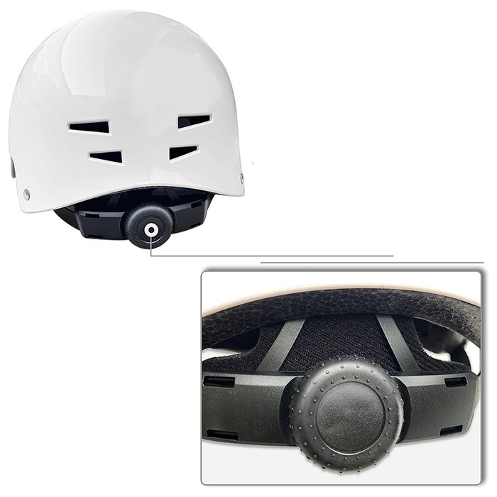 Dziecięcy kask ochronny biały na rower hulajnogę rolki deskorolkę S