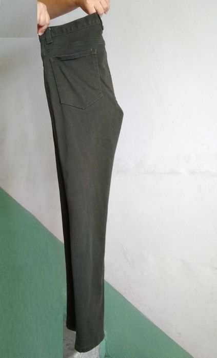 р 10 /44-46 джинси штани слім хакі в стилі мілітарі стрейчеві Denim Co