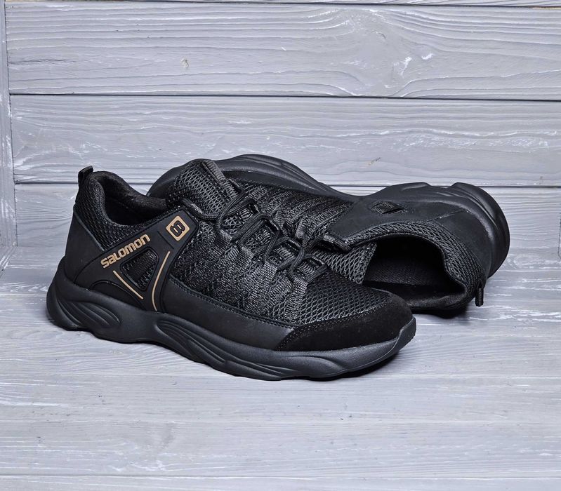 39-46рр!! Летние мужские широкие харьковские прочные черные кроссовки!