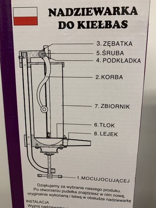 Nadziewarka do kiełbasy3.5 5.5kg Stal Nierdzewna najlepsza jakość wawa