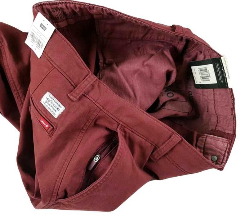 Męskie spodnie Levi's -XX Chino Slim Taper Stretch bordo Levis W34/L34