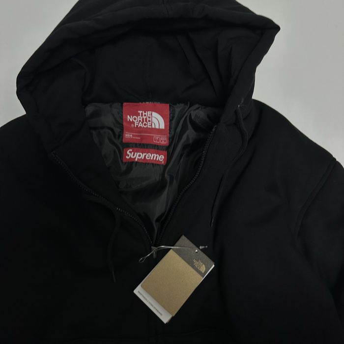 Пуховик Supreme The North Face hooded суприм rap sk8 реп оверсайз