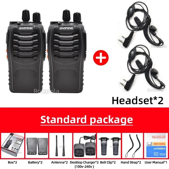 Радіостанції 2 шт. BF888s Baofeng Walkie Talkie далекого радіусу дії
