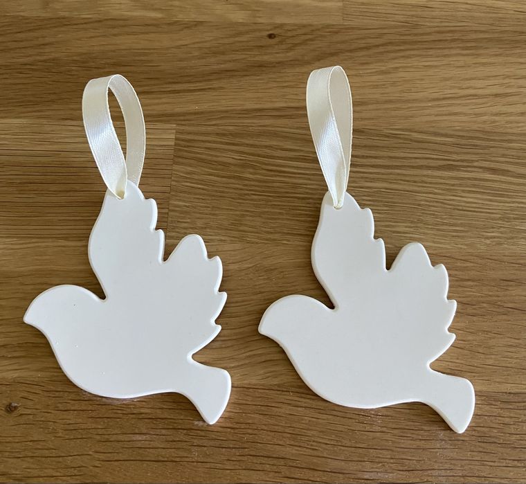 Andorinha/pomba em gesso perfumado lembranças batizados, casamentos