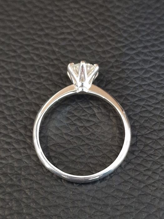 925 Pierścionek Zaręczynowy Moissanit 1.0 ct GRA CERTYFIKAT