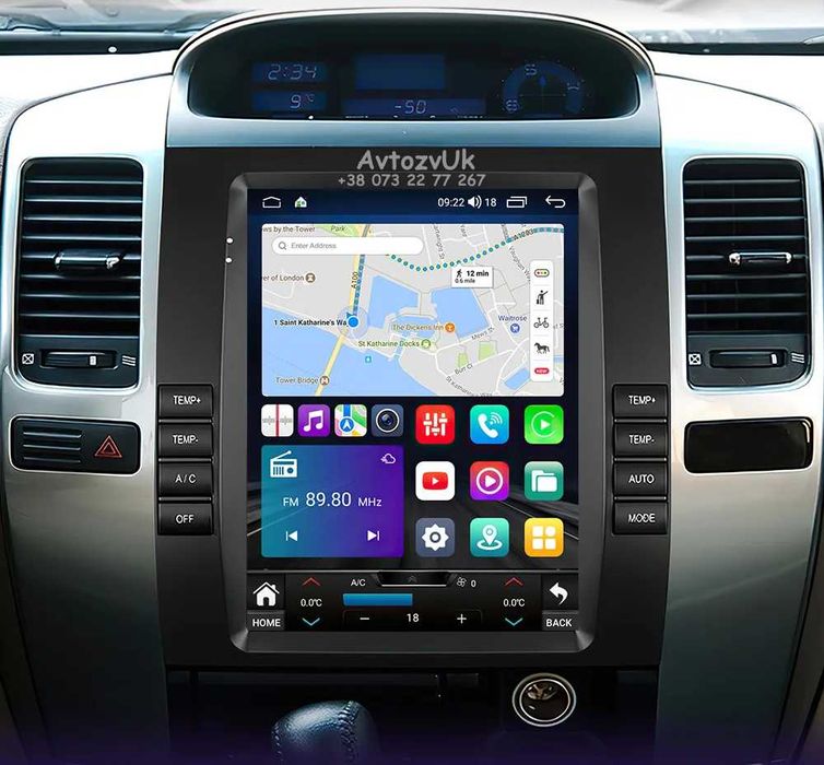 Магнітола PRADO 120 Toyota Lexus GX470 Лексус Прадо CarPlay Андроїд 16