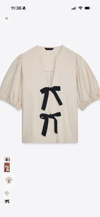 Блуза з льону Zara m