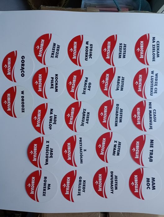 Zestaw naklejek kolekcjonerski