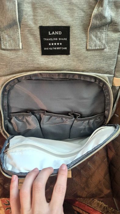 Mochila de maternidade troca fraldas e viagem + porta-bebé/marsupio