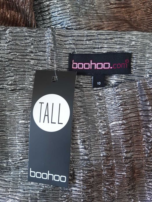Нарядная, лёгкая, блестящая юбка карандаш boohoo
