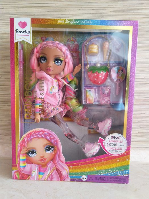 NOWA Rainbow High Modna Lalka ROSETTA Sparkle Shine Fashion +Akcesoria