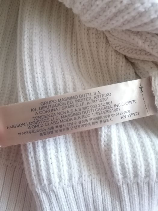 Casaco branco de seda algodão Massimo Dutti