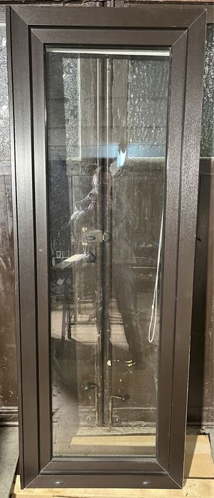 Okno okna używane 1szt. brązowo/białe 76x205cm