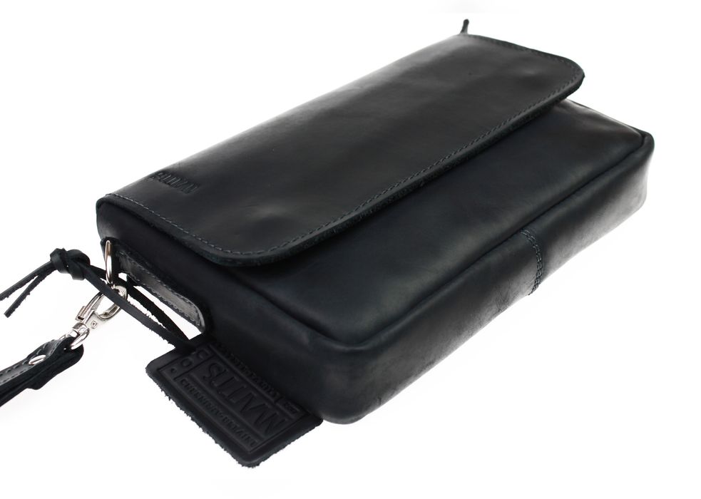 Сумка маленька шкіряна клатч SULLIVAN smmbk13-1(25) чорна