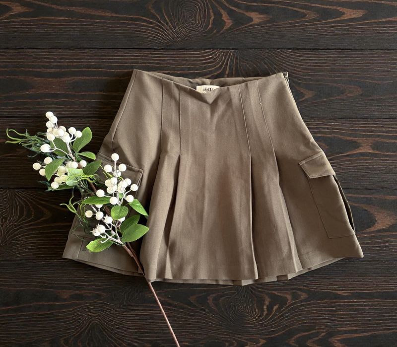 spódnica khaki plisowana xs
