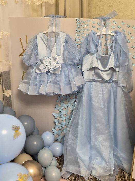 Святкова сукня для дівчинки на 4 роки, сукні family look, фемелі лук