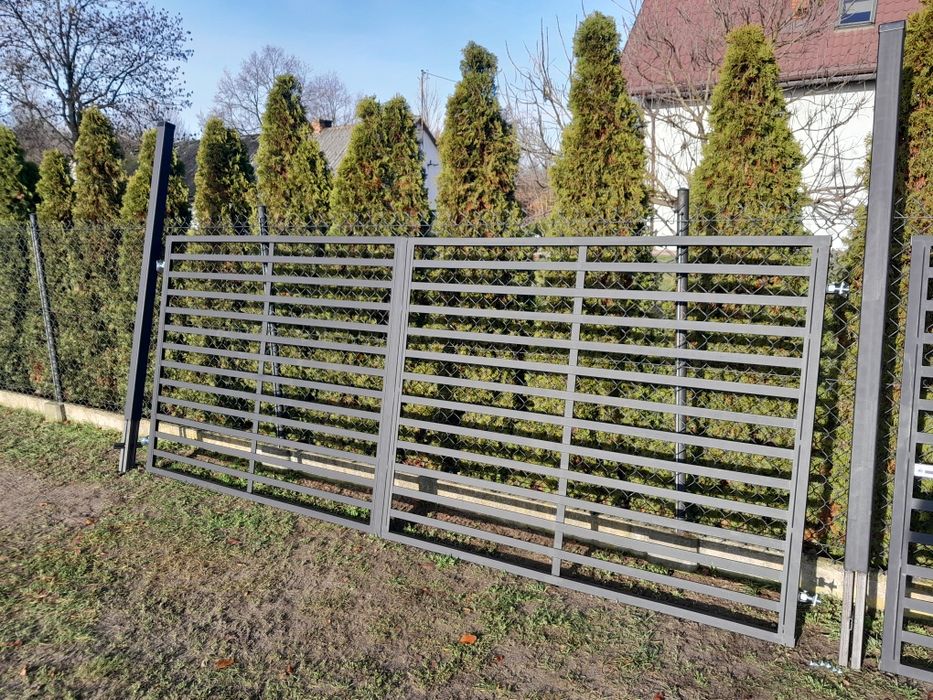 Brama 4m /1,58m Solidna Ciężka Kompletny Zestaw Montażowy