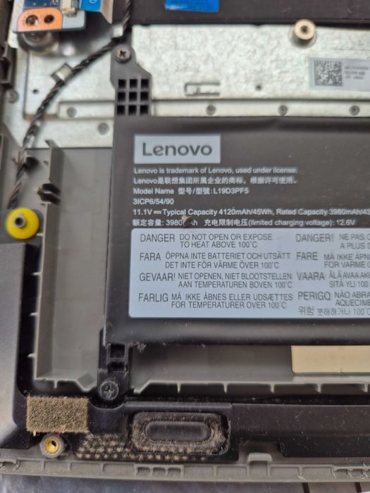 bateria original lenovo L19D3PF5  ideapad 3 suporta +/- 6h00
