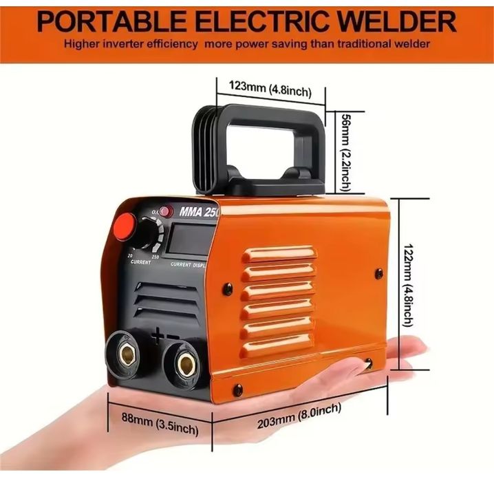 Máquina de Soldar Inverter MMA-250 Turbo – Potência Profissional e Ult
