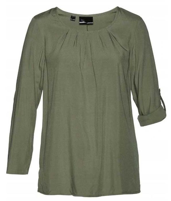 BPC bluzka tunika khaki oliwka 52 54 pachy 140 cm wiskoza