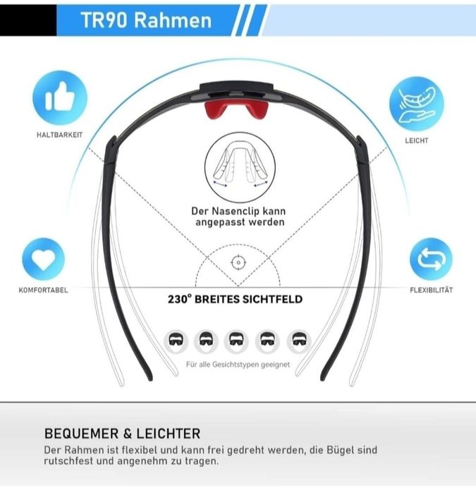 Okulary przeciwsłoneczne sportowe/ rowerowe